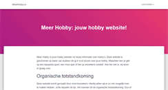 Desktop Screenshot of meerhobby.nl